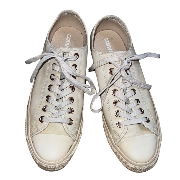 Converse All Star Limited Edition Cream Sneakers Men’s 9 Women’s 11 - Picture 1 of 11